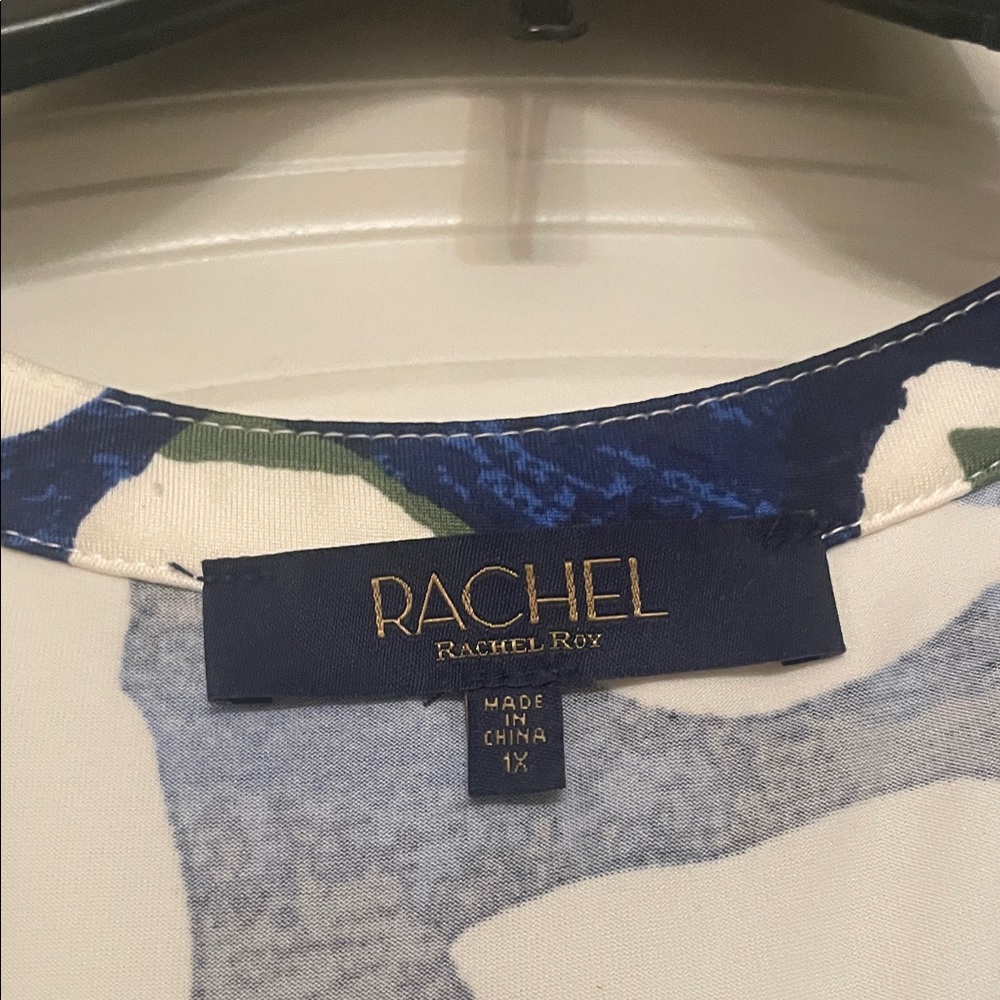 Rachel Roy Blue/Green/ White Floral Blouse - Picture 2 of 4